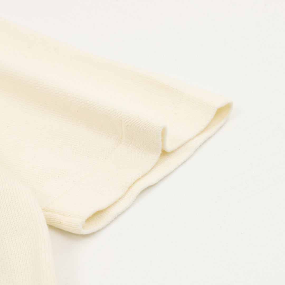 Louis Vuitton Logo Print Knit Short-Sleeve T-Shirt in Cream