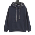 Louis Vuitton Women's Men's Navy Monogram-Lined Drawstring Hoodie