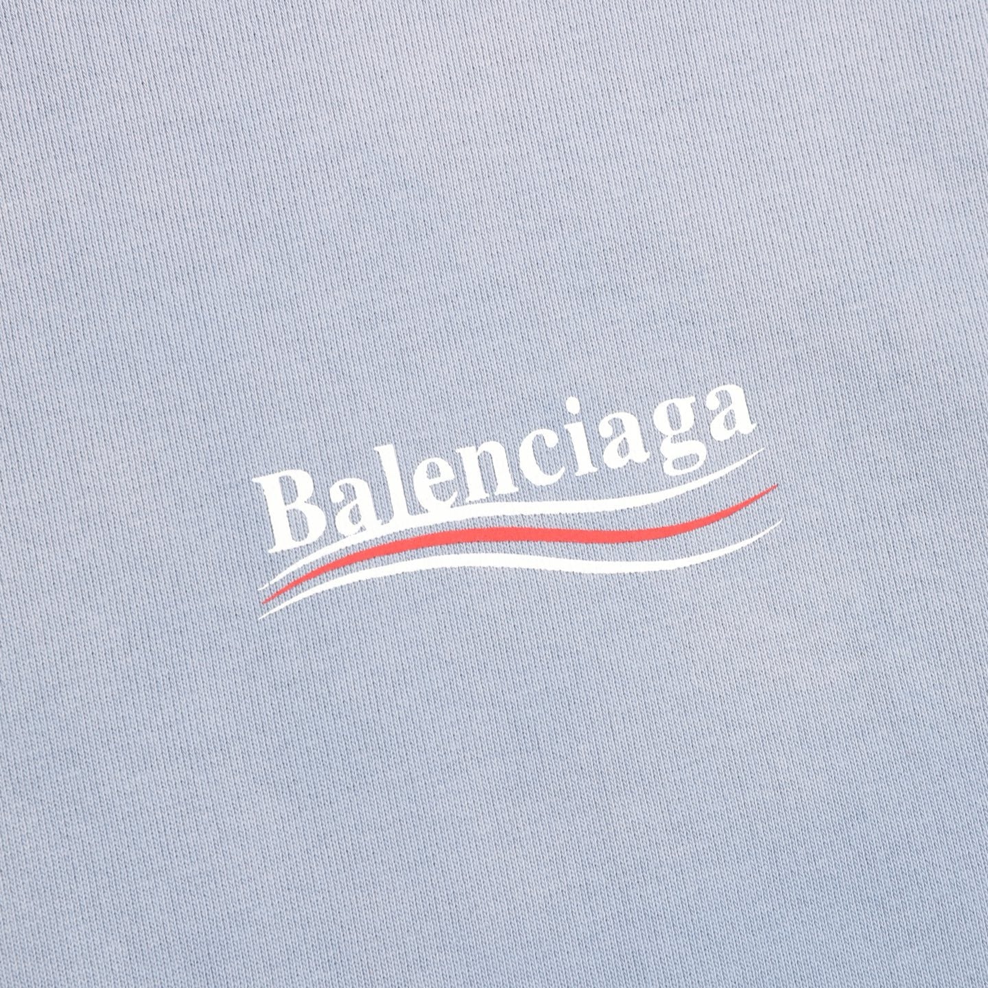 Balenciaga Political Campaign Logo Hoodie — Powder Blue
