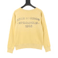 Acne Studios Women's Men's Pale Yellow Stockholm 1996 Print Crewneck Sweatshirt