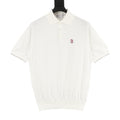 Brunello Cucinelli Solid Color Embroidered Logo Polo Shirt