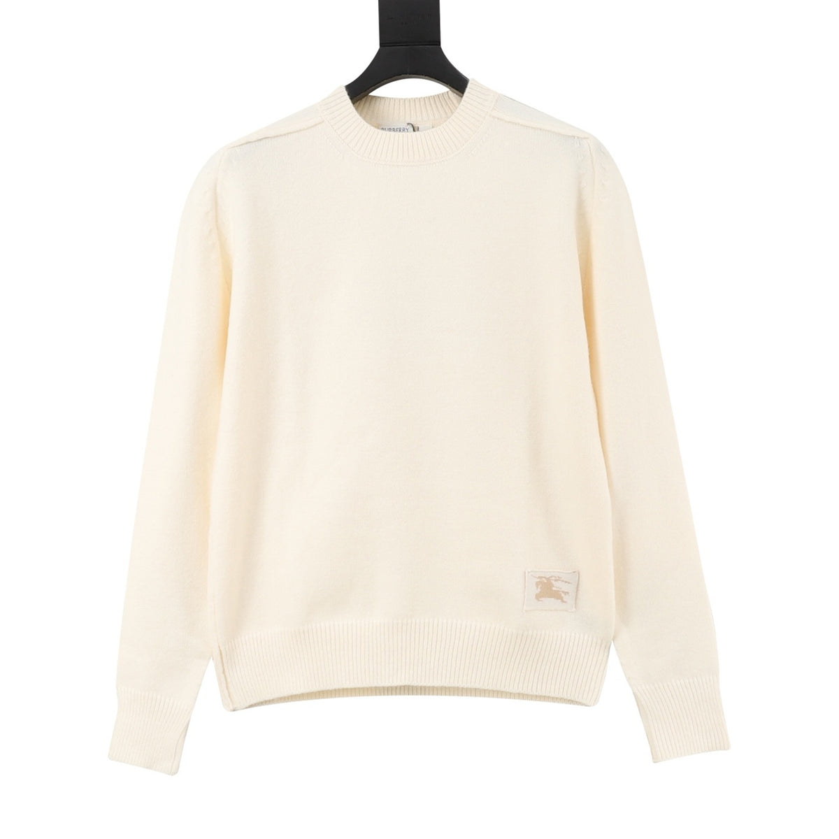 Burberry Women's & Men's Cream Equestrian Knight Patch Crewneck Sweater