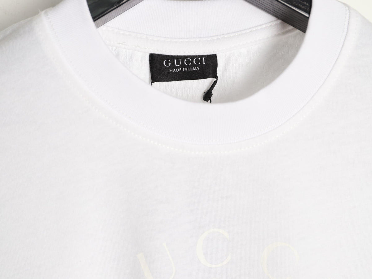 Gucci White Knight Crest Graphic T-Shirt
