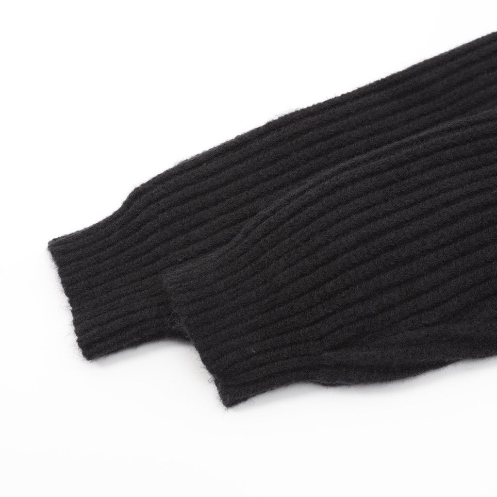 Prada Women's & Men's Black Ribbed Knit Button-Front Cardigan