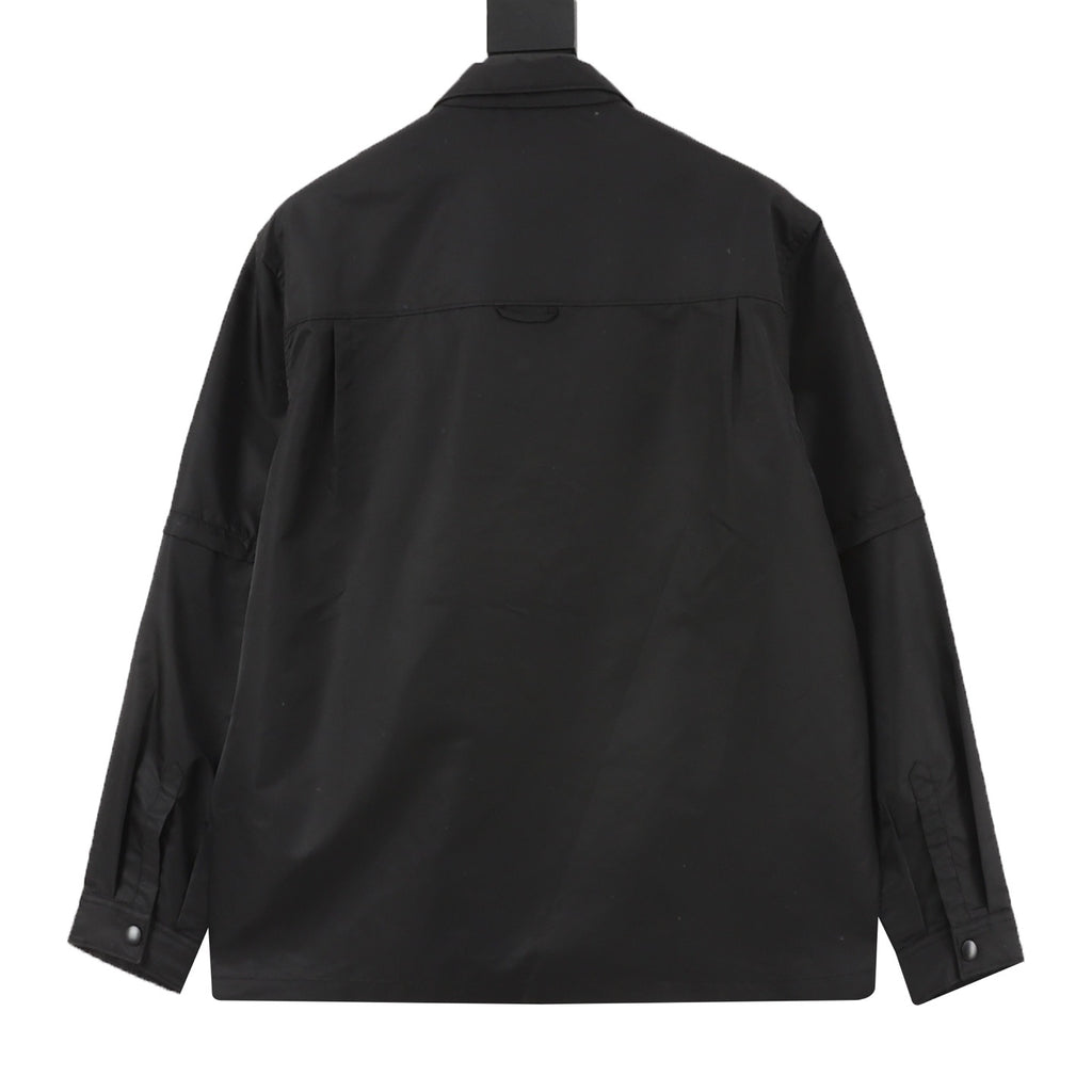 Prada Women's Men's Black Nylon Cargo Shirt Jacket