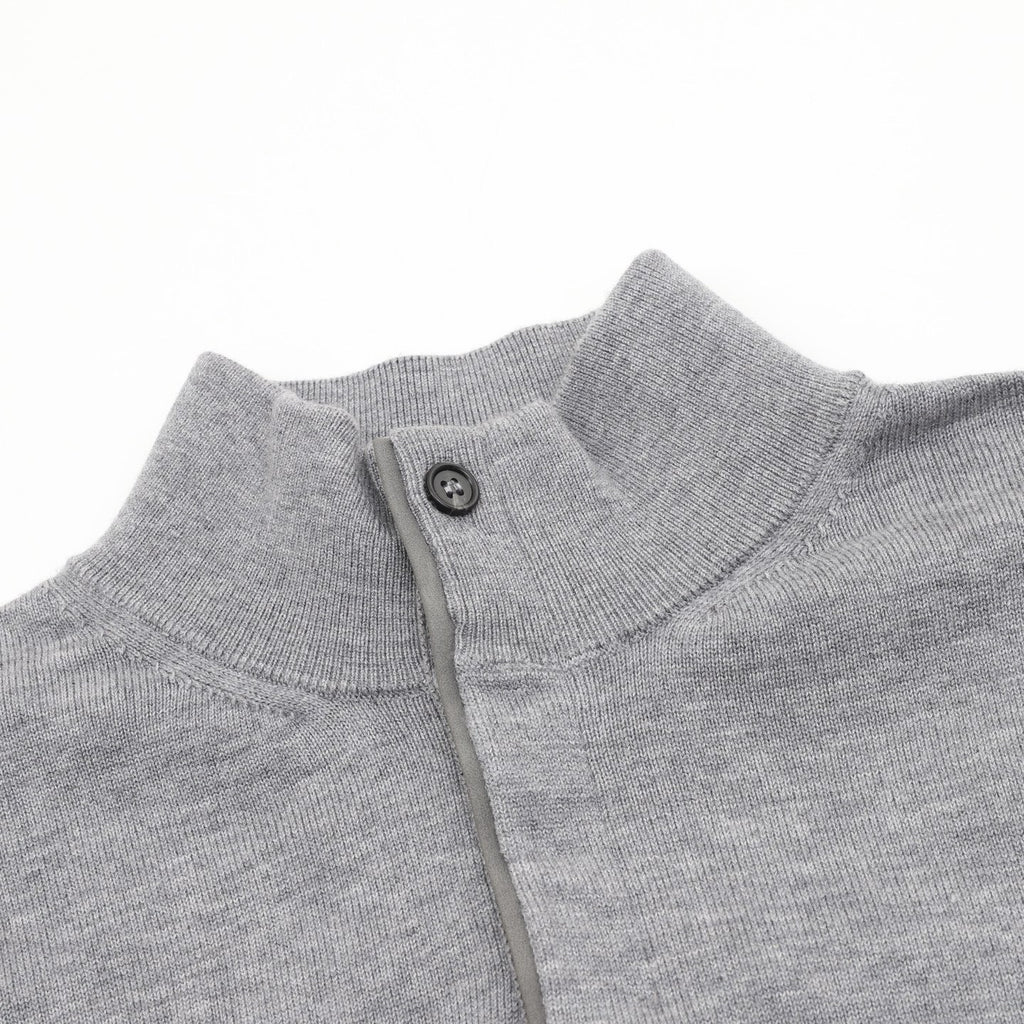 Zegna Women's Men's Light Grey Half-Zip Cashmere Sweater