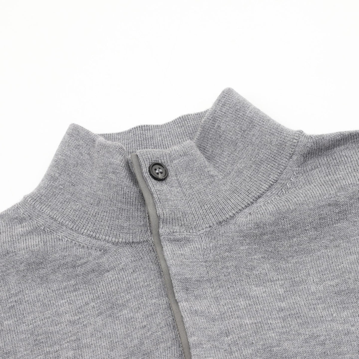 Zegna Women's Men's Light Grey Half-Zip Cashmere Sweater