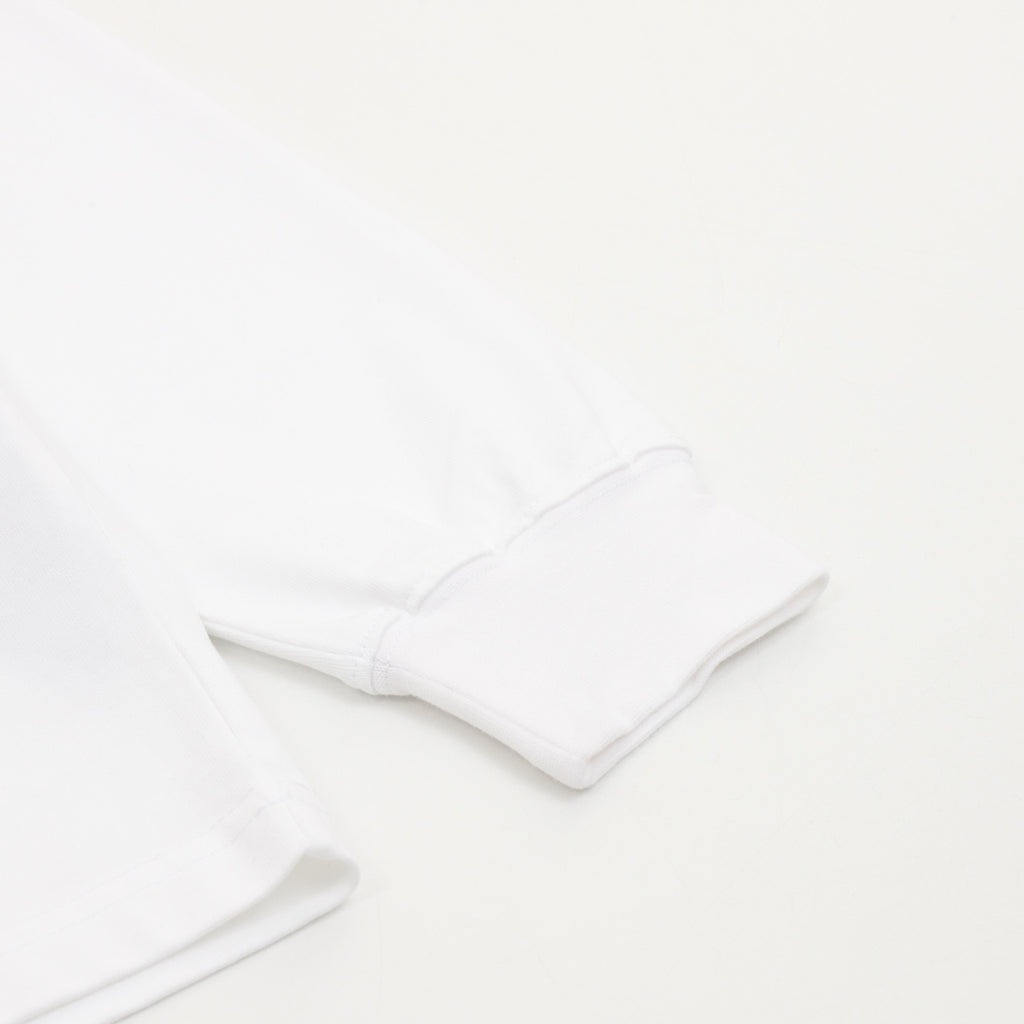 Balenciaga Women's Men's White Wave Logo Long-Sleeve T-Shirt