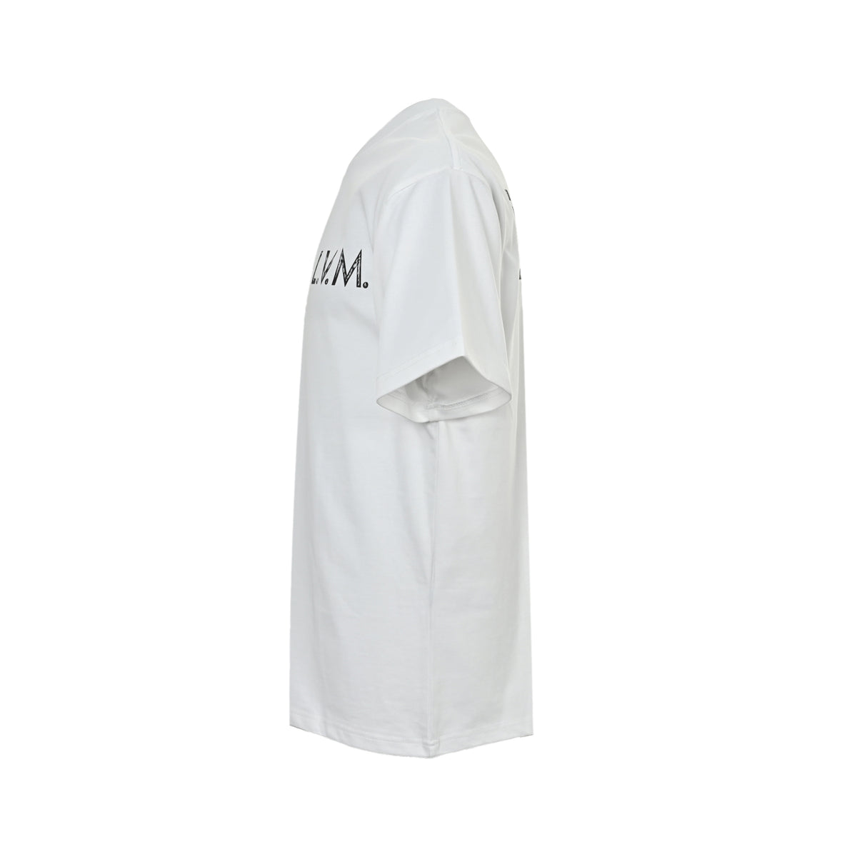 Louis Vuitton LVM Show Text Print Short-Sleeve T-Shirt in White