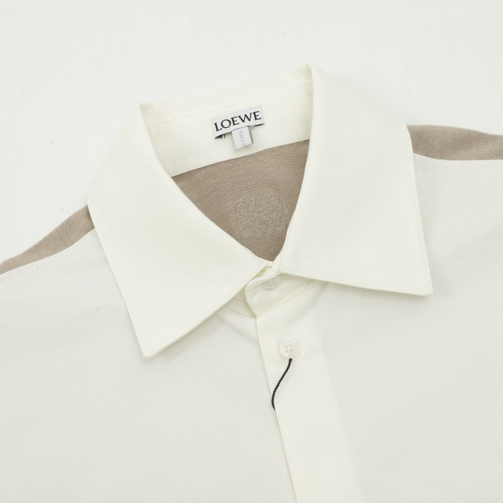 Loewe Two-Tone Patchwork Long-Sleeve Shirt