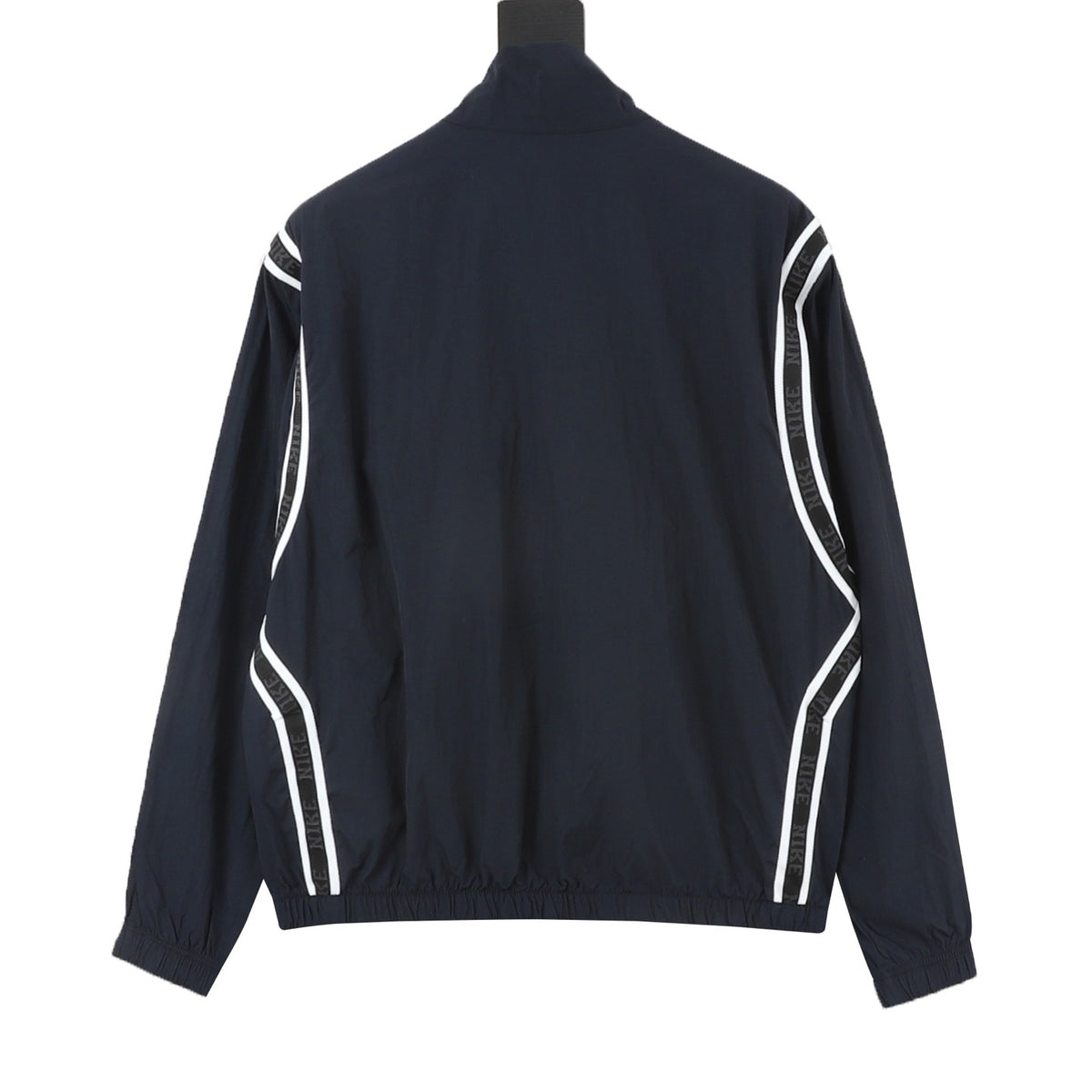 Nike Women's Men's Navy Logo Tape Stand-Collar Windbreaker Jacket