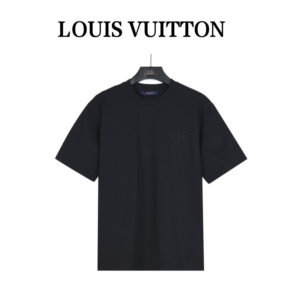 Louis Vuitton Square Back Label Short-Sleeve T-Shirt in Black
