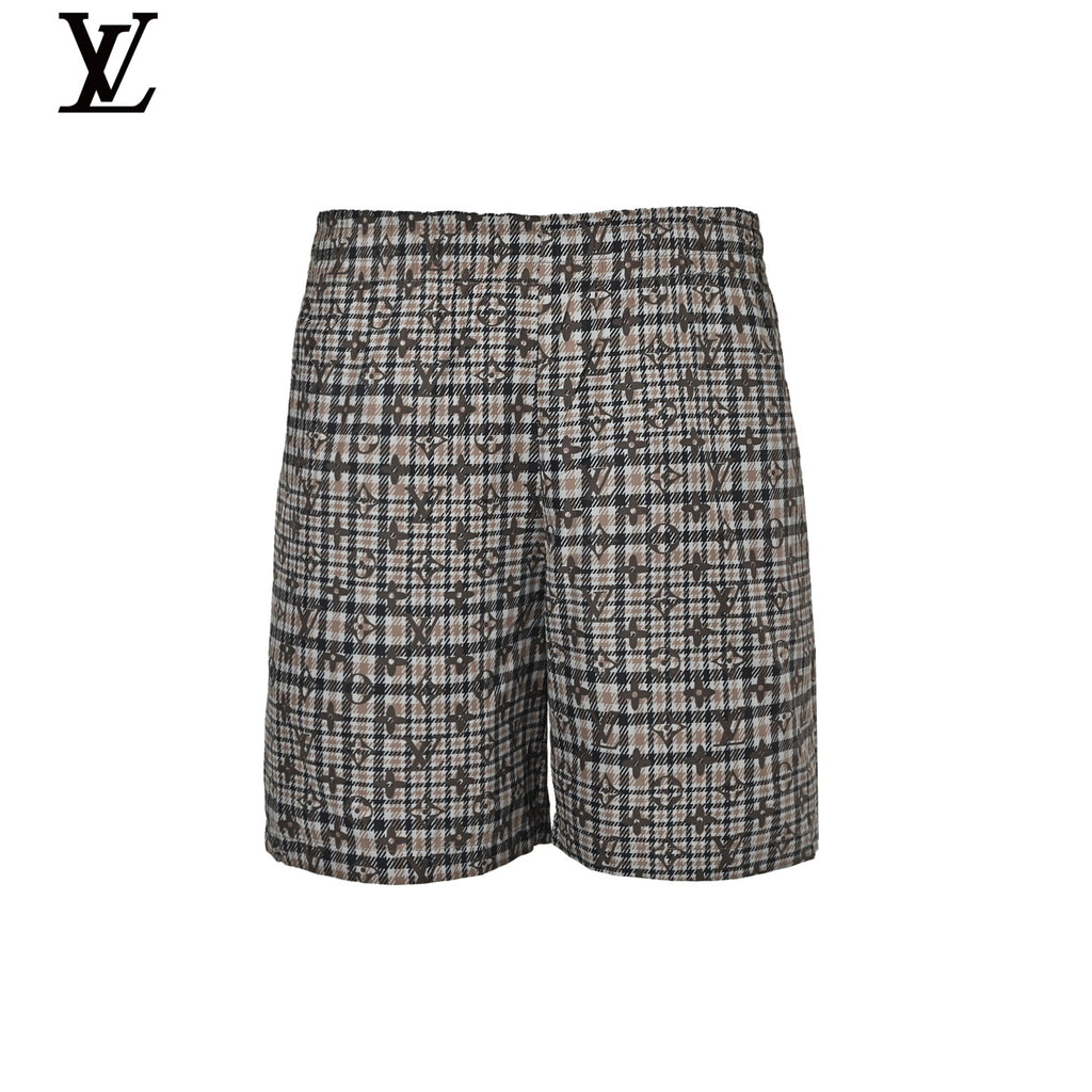 Louis Vuitton Men's Brown Check Monogram Swim Shorts
