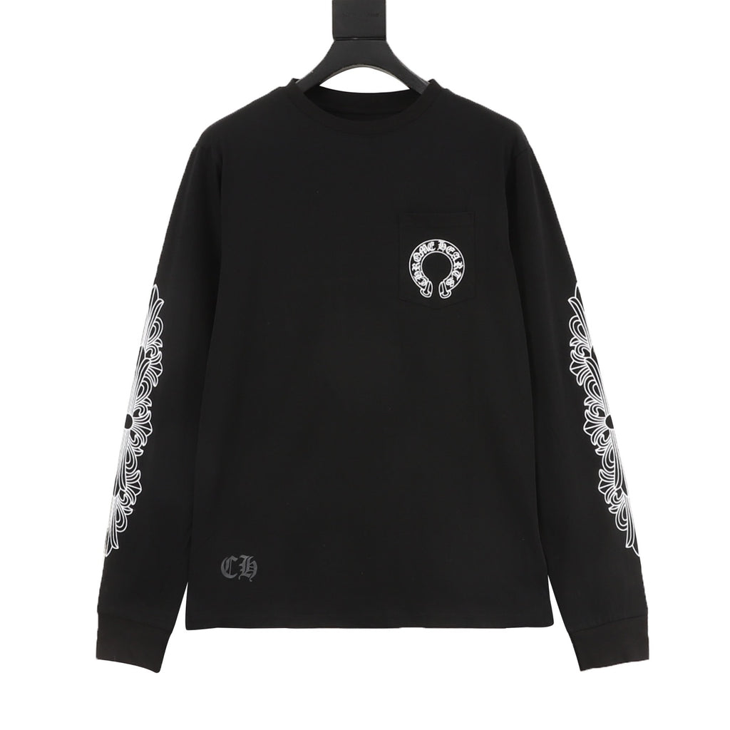 Chrome Hearts 25FW Hollow Horseshoe Long-Sleeve T-Shirt