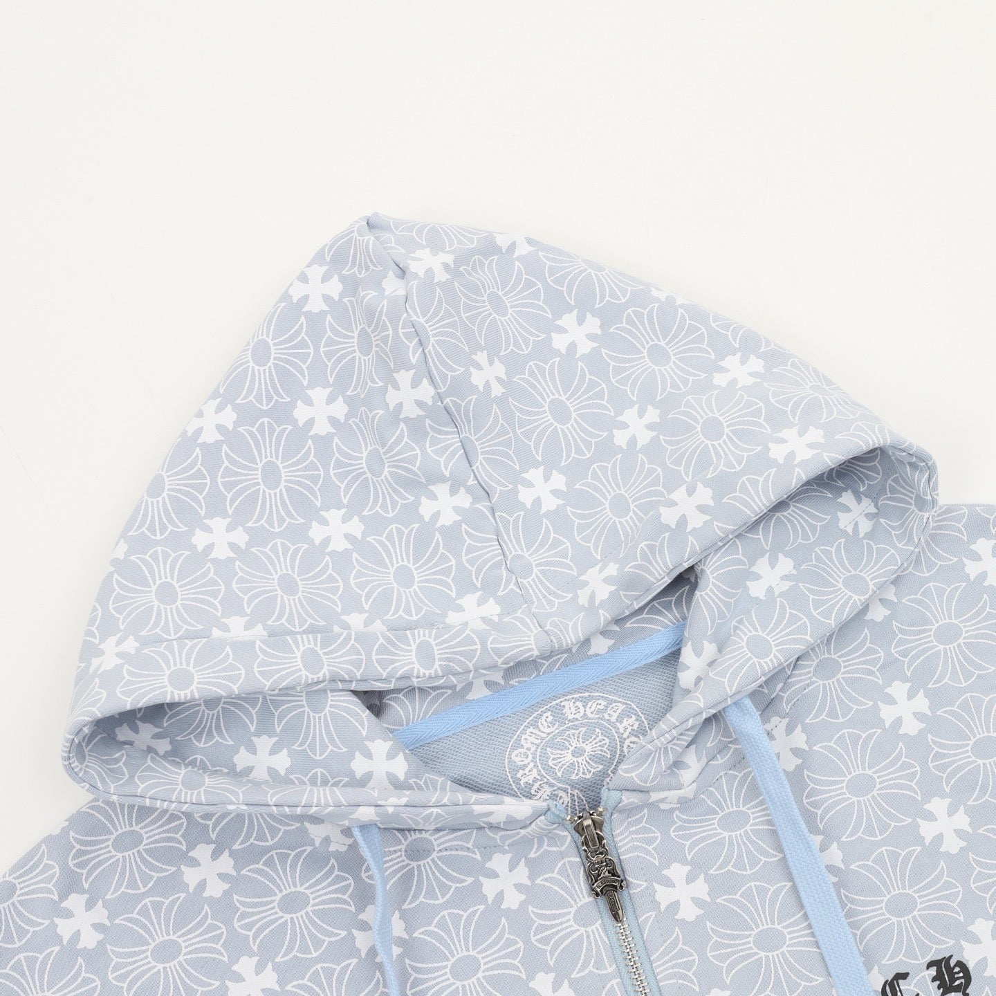 Chrome Hearts All-Over Print Zip-Up Sweatshirt Jacket