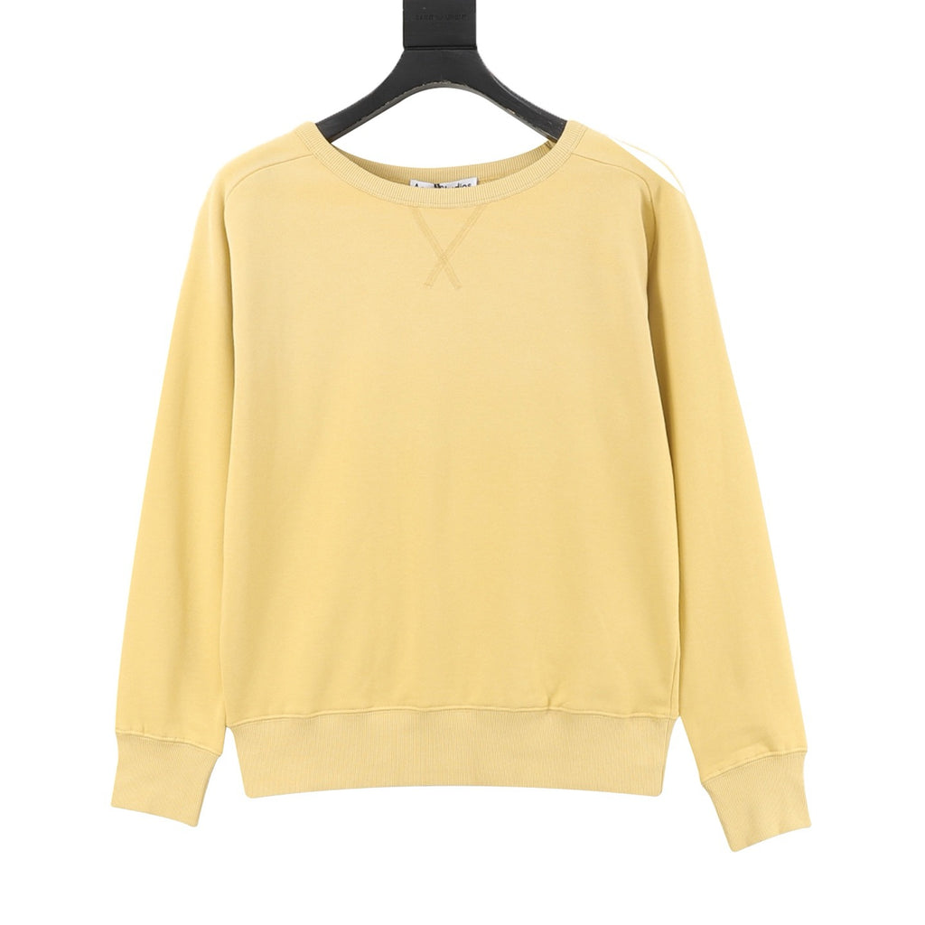 Acne Studios Women's Men's Pale Yellow Stockholm 1996 Print Crewneck Sweatshirt