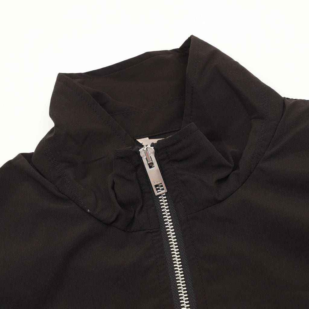 Dior Women's Men's Black Stand-Collar Logo Patch Jacket