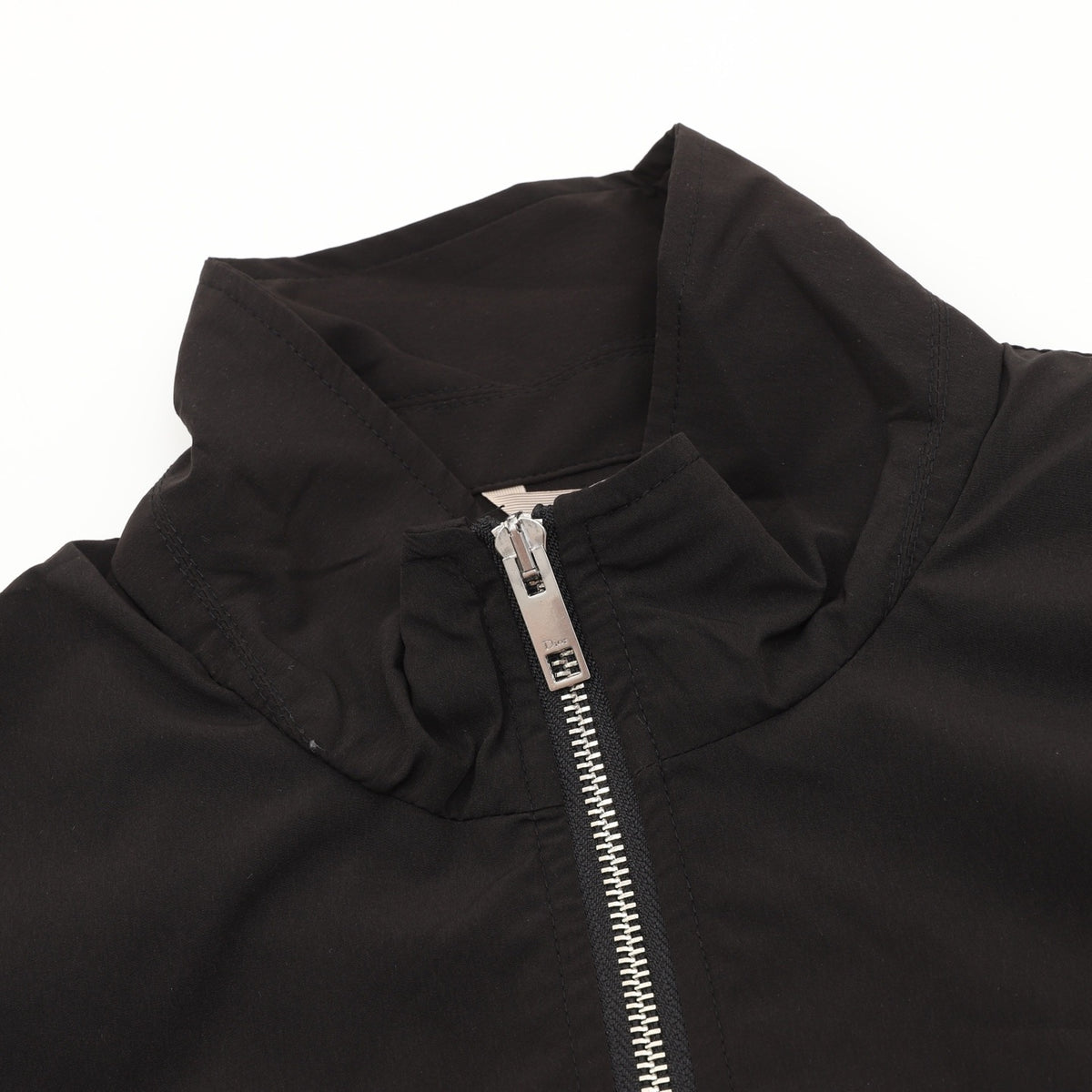 Dior Women's Men's Black Stand-Collar Logo Patch Jacket