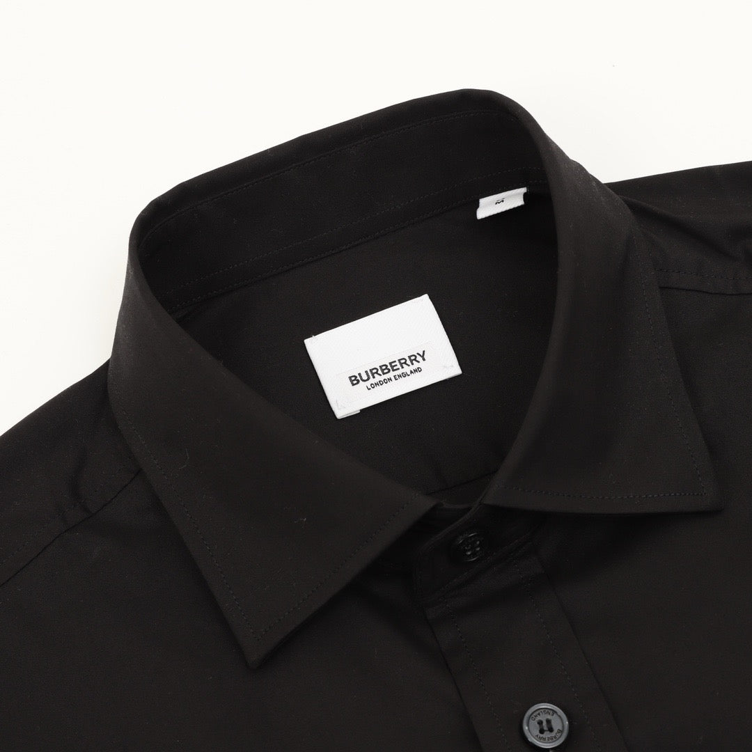 Burberry TB Monogram Embroidered Concealed Placket Long-Sleeve Shirt