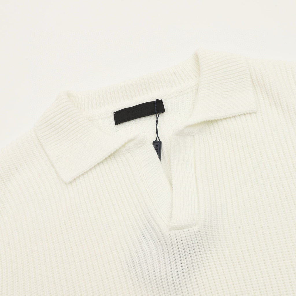 Prada Polo Collar Half-Zip Chunky Knit Sweater