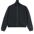 Acne Studios Tonal Script Embroidery Zip Jacket — Black