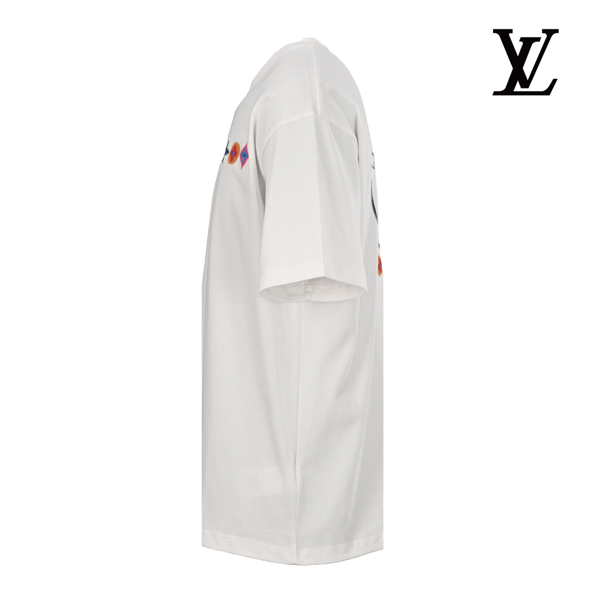 Louis Vuitton Men's White Colorful Monogram Patch T-Shirt