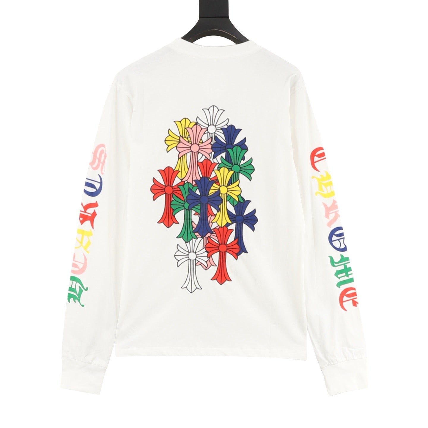 Chrome Hearts 25FW Colorful Cross Print Long Sleeve T-Shirt