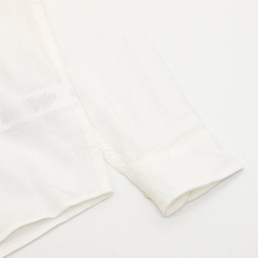 Ralph Lauren Women's Men's White Pony Logo Long-Sleeve Linen Shirt
