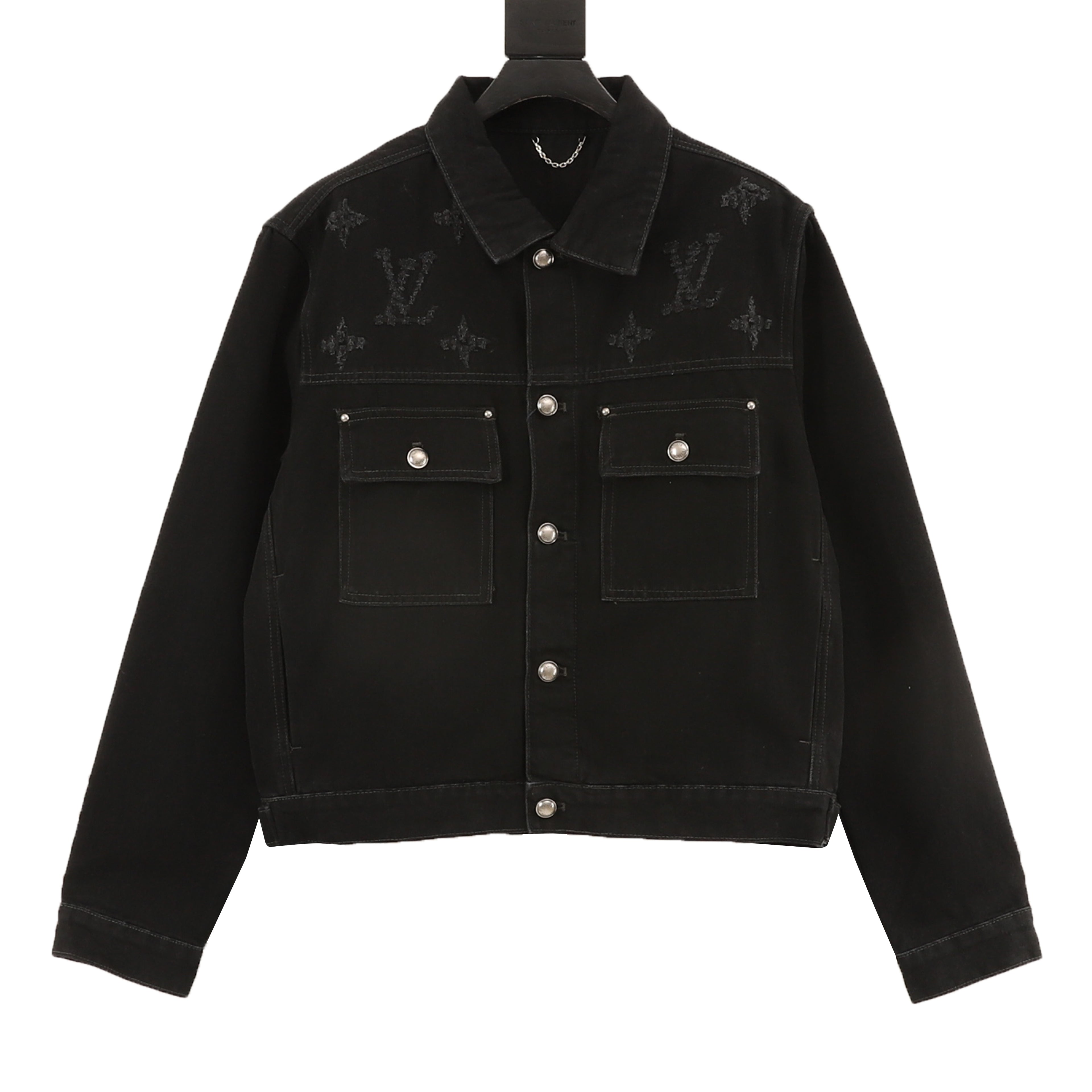 Louis Vuitton LV Monogram Tonal Washed Trucker Denim Jacket
