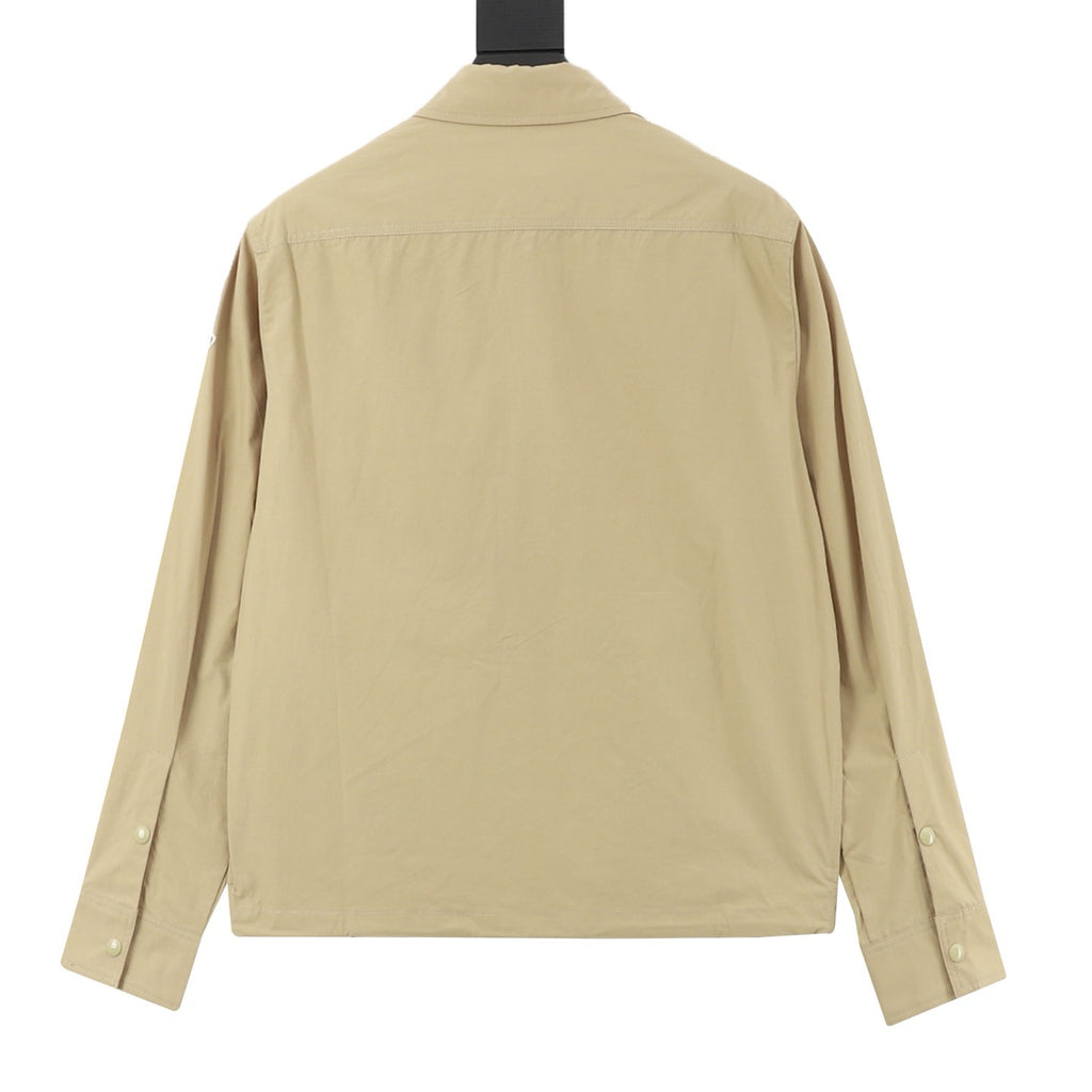 Moncler Women's & Men's Beige Zip-Up Field Jacket