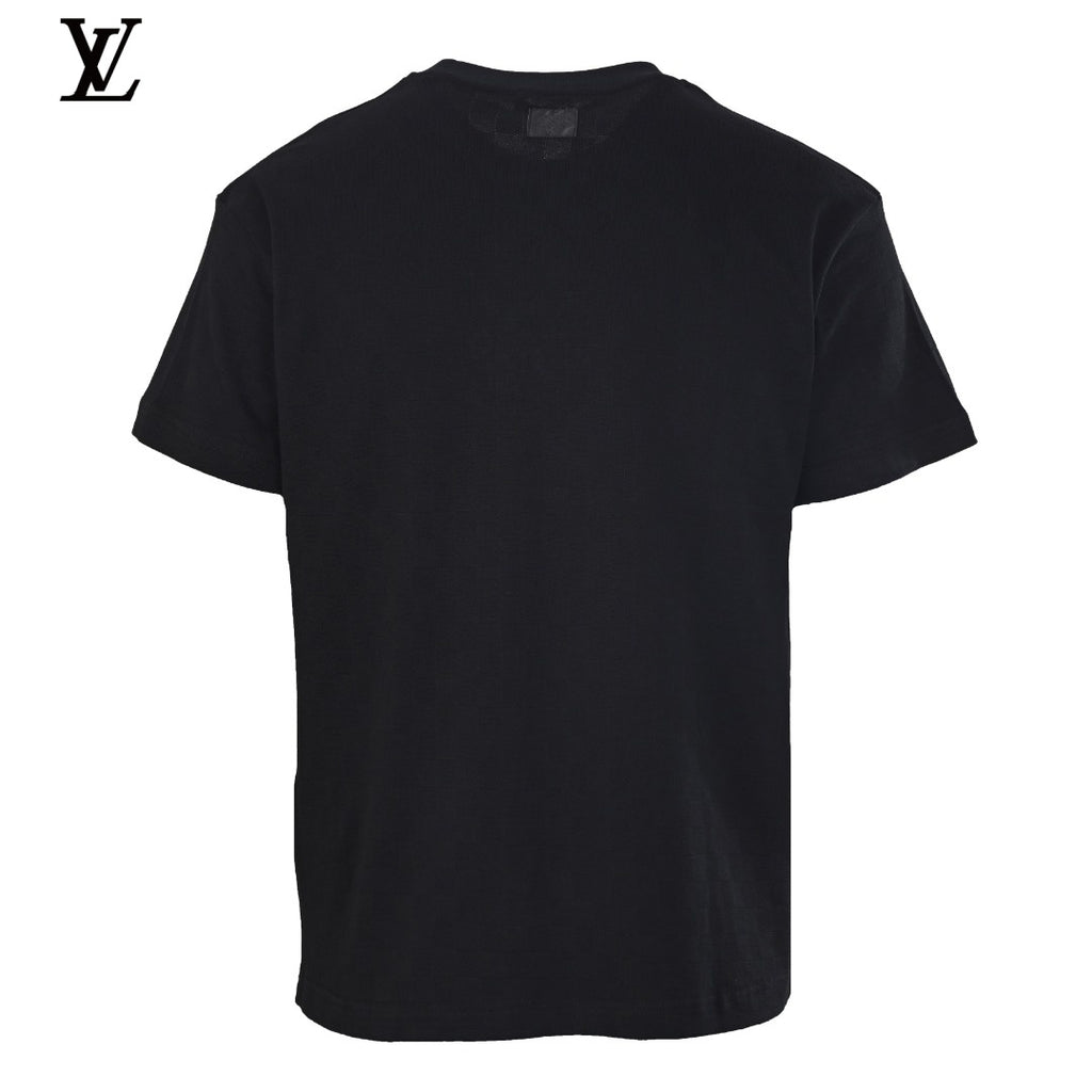 Louis Vuitton Floral Embroidery LV Logo Short-Sleeve T-Shirt