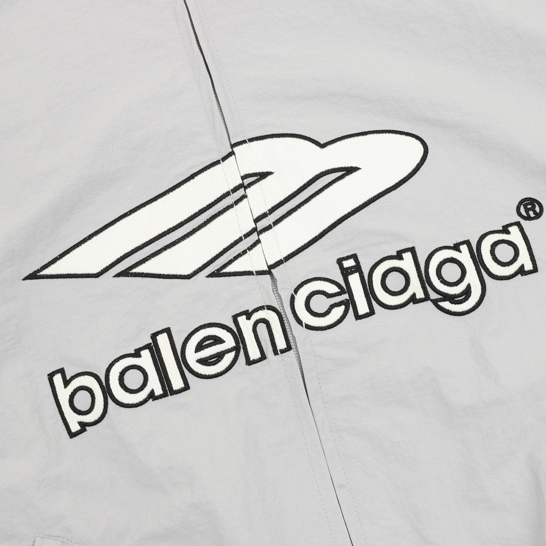 Balenciaga 26SS Sport Logo Embroidered Zip-Up Track Jacket