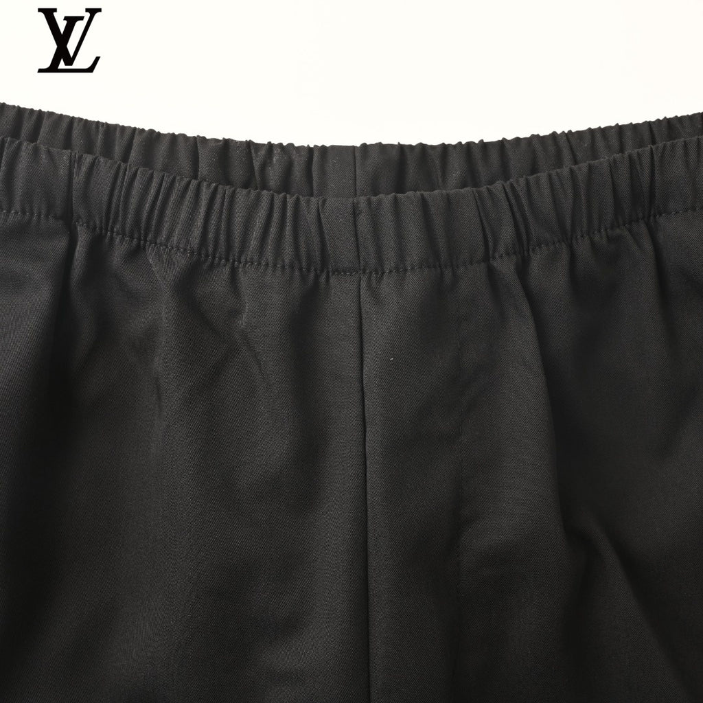 Louis Vuitton Men's Black Elastic Waist Shorts