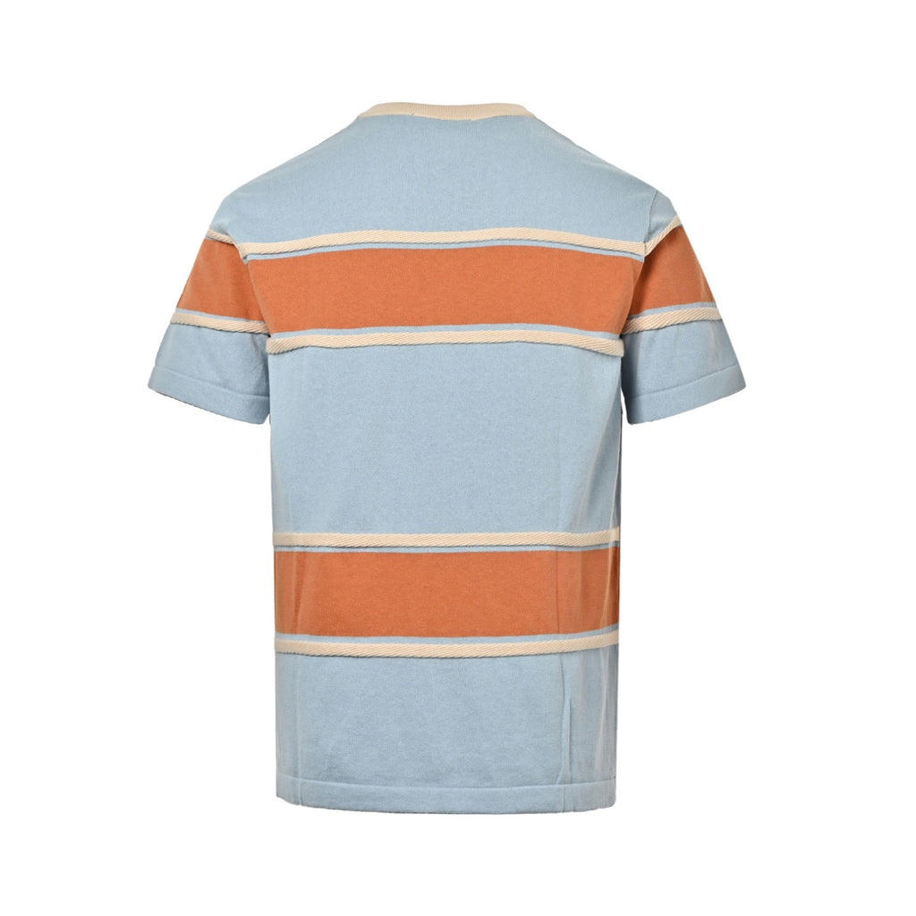 Louis Vuitton Women's / Men's Color-Block Striped Knit T-Shirt in Light Blue