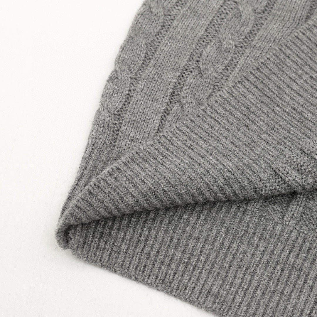 Loewe Retro Cable Knit Crew Neck Pullover Sweater