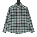 Celine Green Check Flannel Snap-Button Shirt