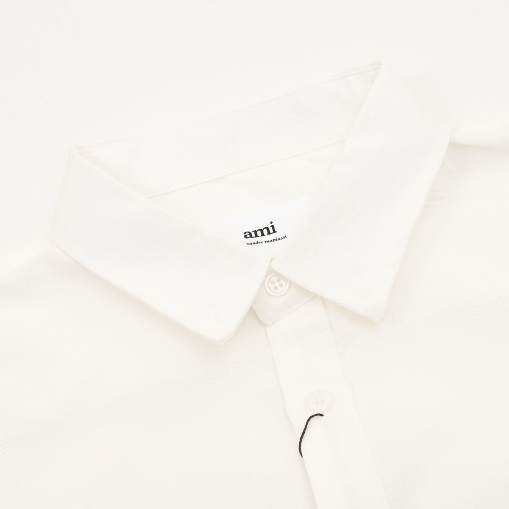 AMI Paris Ami de Cœur Chest Pocket Shirt — Navy Blue | 2026