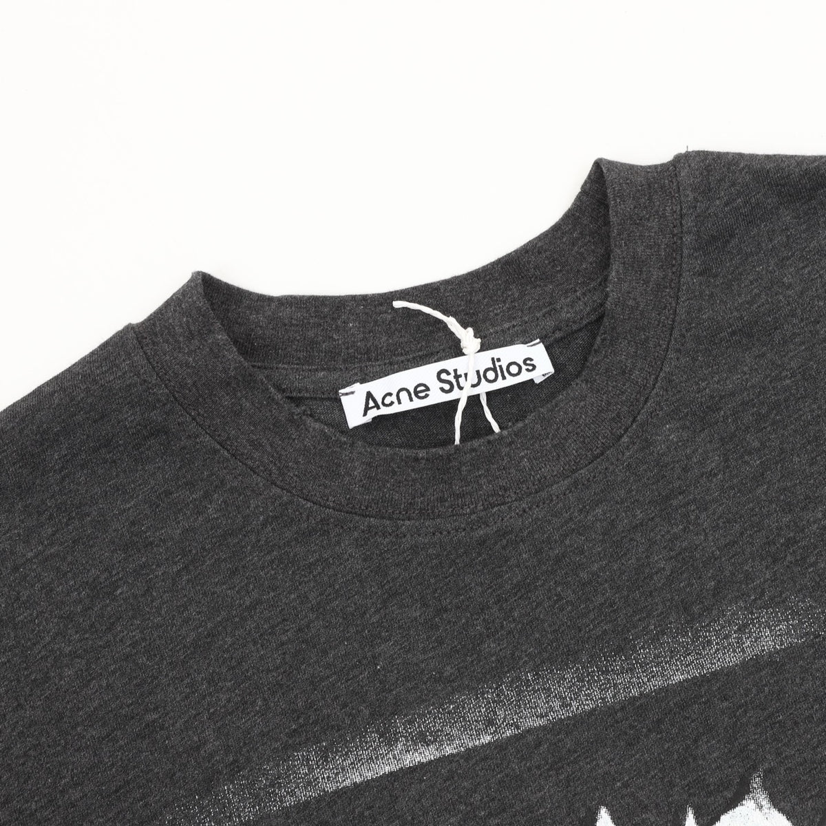 Acne Studios Women's & Men's Dark Grey Graffiti Logo Long-Sleeve Tee