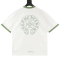 Chrome Hearts Men's White Green-Trim Logo Short-Sleeve T-Shirt