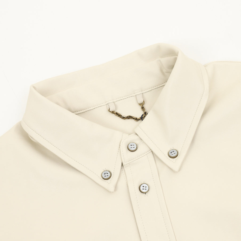 Louis Vuitton LV Logo Patch Leather Overshirt