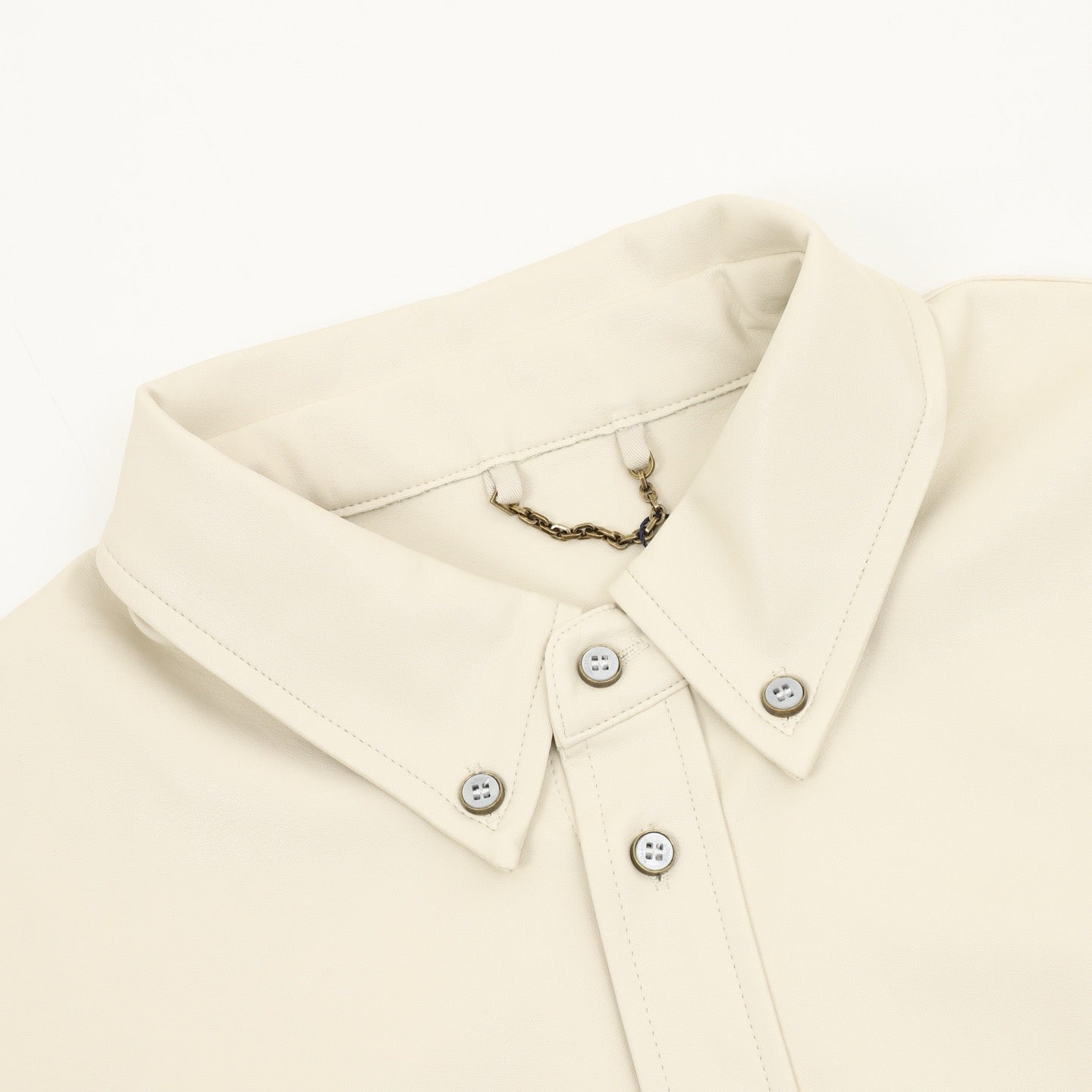 Louis Vuitton LV Logo Patch Leather Overshirt