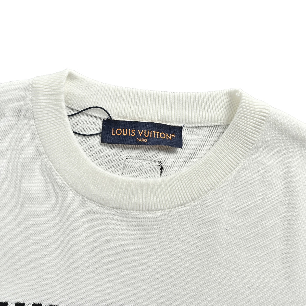 Louis Vuitton Fair Isle Knit Short-Sleeve Top in White