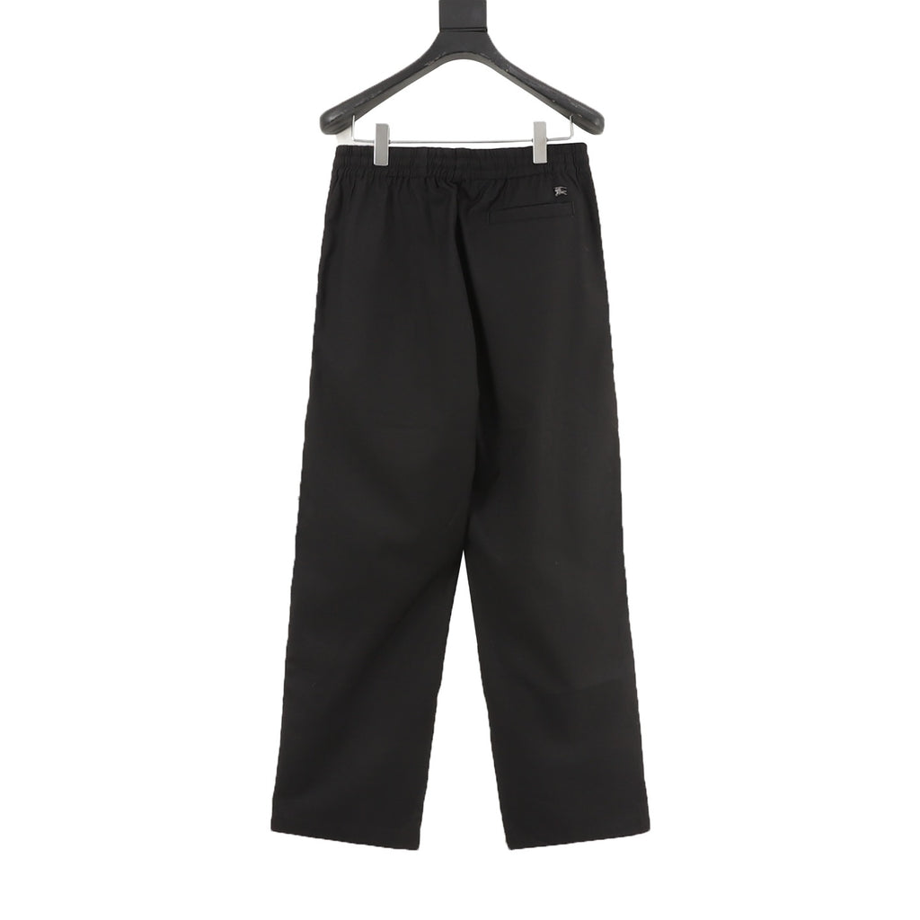 Burberry Equestrian Knight Wool Trousers with Back Waist Iron Label
