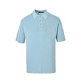 Louis Vuitton All-Over Monogram Knit Short-Sleeve Polo in Light Blue