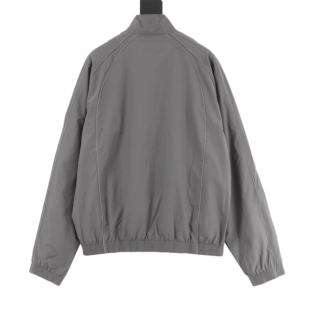 Balenciaga BLCG Bodies Windbreaker Jacket — Grey, Athletic Logo