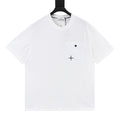 Stone Island Pocket Star Embroidered Short-Sleeve T-Shirt in White