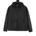 Stone Island Women's Men's Black Hooded Windbreaker Jacket