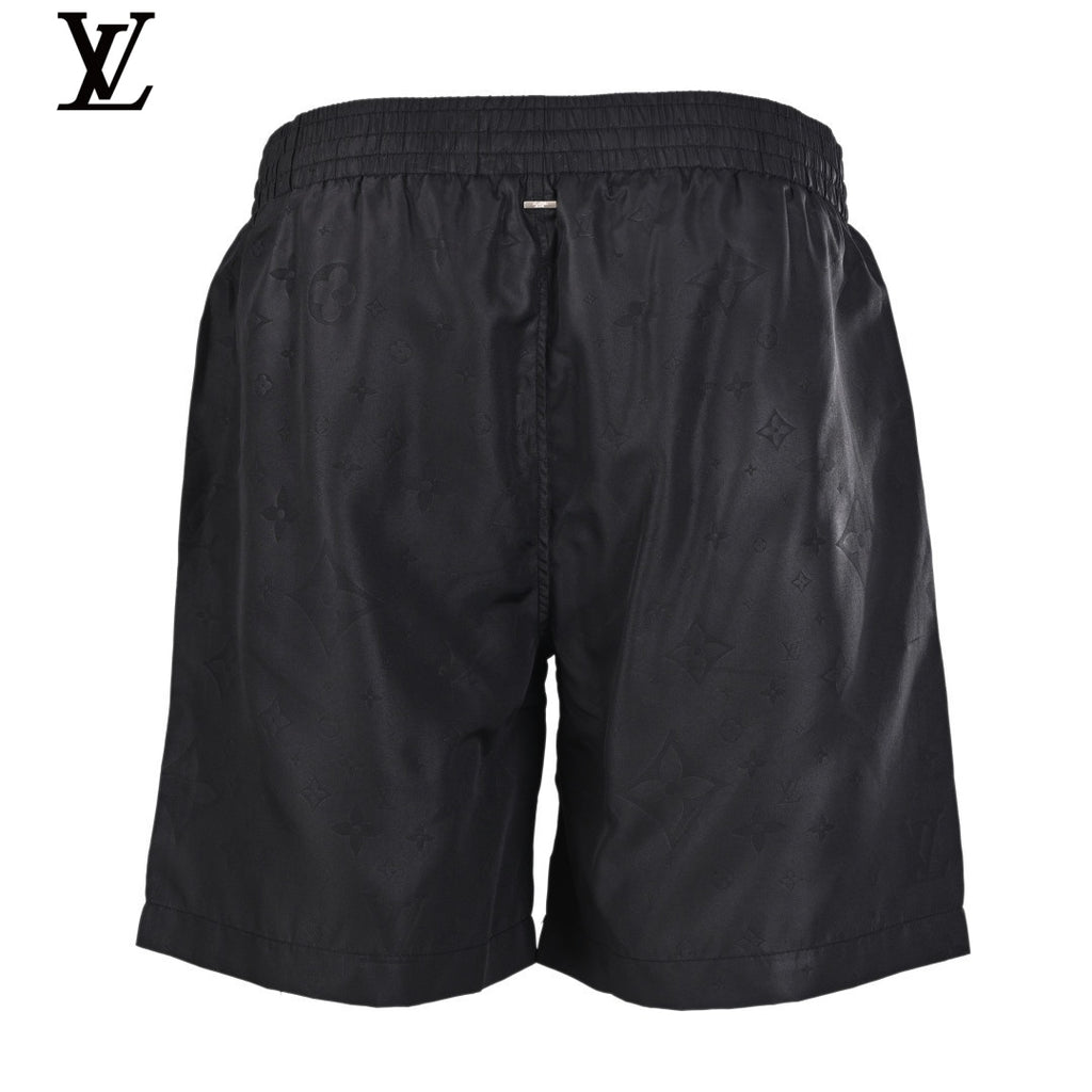 Louis Vuitton Black Embossed Monogram Elastic Waist Shorts