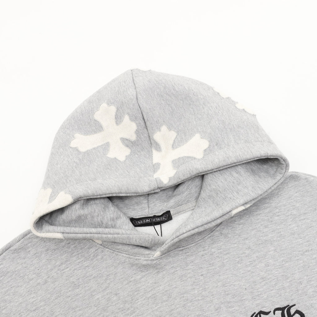 Chrome Hearts Women's / Men's Cross-Print Hoodie in Black