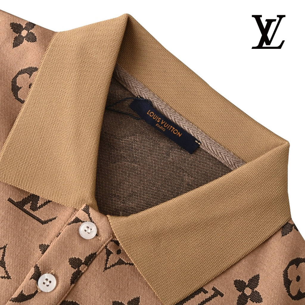 Louis Vuitton Men's Brown Monogram Polo Shirt